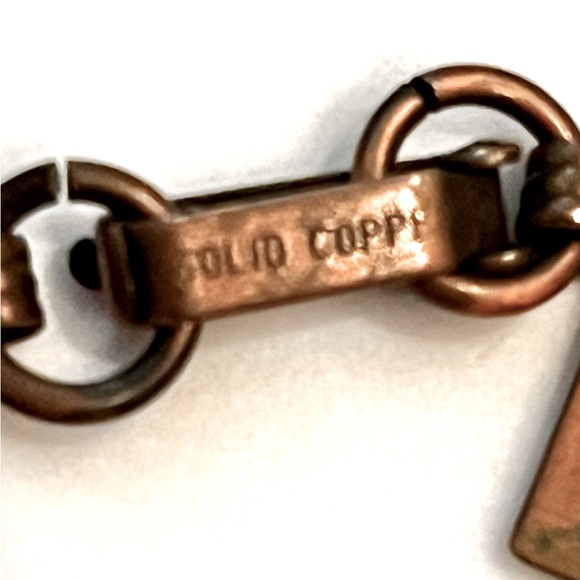 MCM Mid Century Vintage Solid Copper Choker 15 1/2” Necklace - Picture 5 of 6